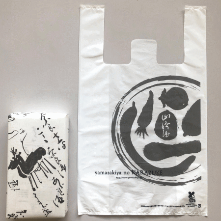 ビニールの手提げ袋高さ40(手持含む)×横25cm